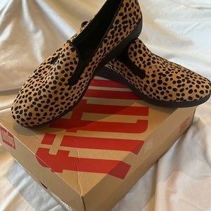 Fitflop leather Leopard Skate Sneaker